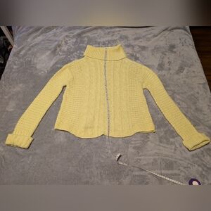 Louna Yellow Cable Knit Sweater